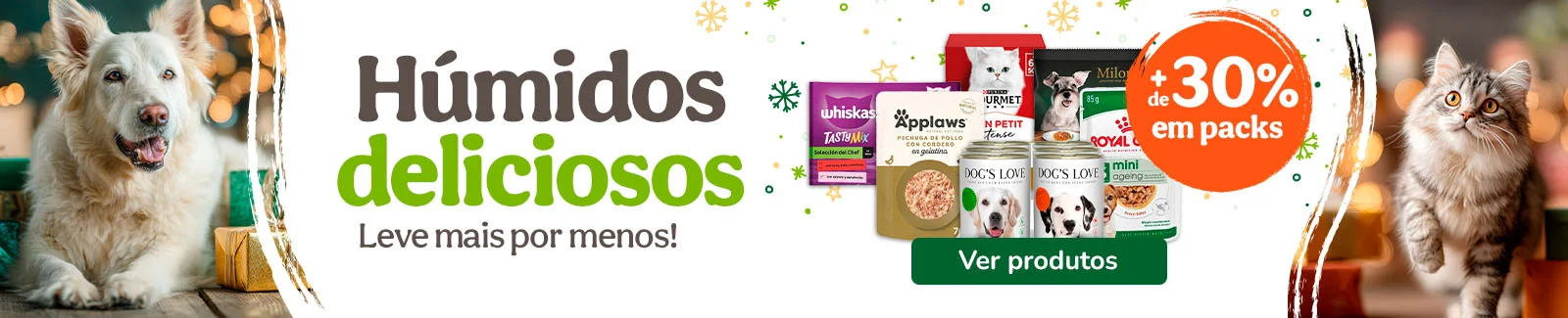 Húmidos deliciosos: +30% de desconto em packs.