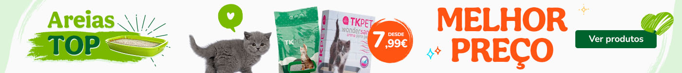 Super preço numa seleção de areias e caixas de areia para gato.