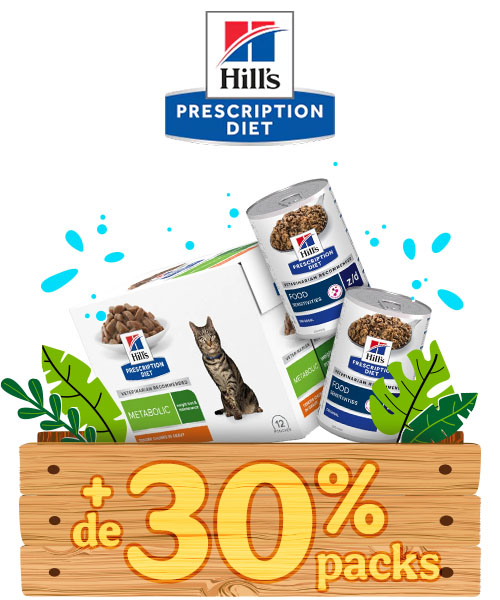 Hill’s Prescription Diet: +30% de desconto em packs de comida húmida para o seu patudo.