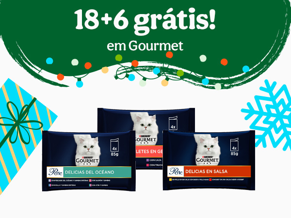 Super OFERTA: comida húmida Gourmet para gatos 18+6 GRÁTIS!