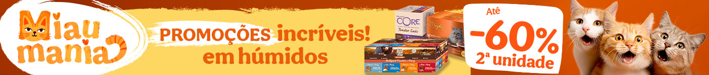 Miaumania: Até 60% de desconto na 2ª unidade de húmidos para gato.