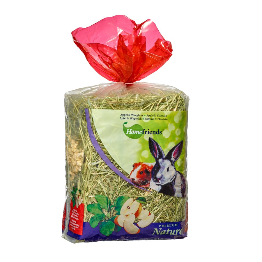 1 kg 2 pacotes x 500 g Home Friends Feno com Maçã para roedores Pack poupança!