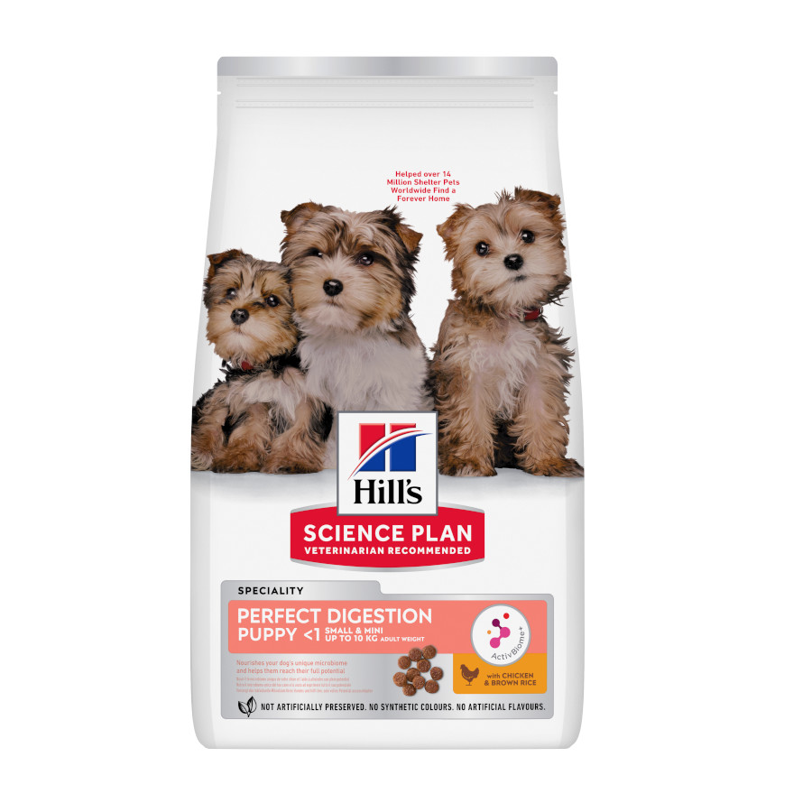 Hill's Puppy Science Plan Perfect Digestion SmalleMini Frango e Arroz ração