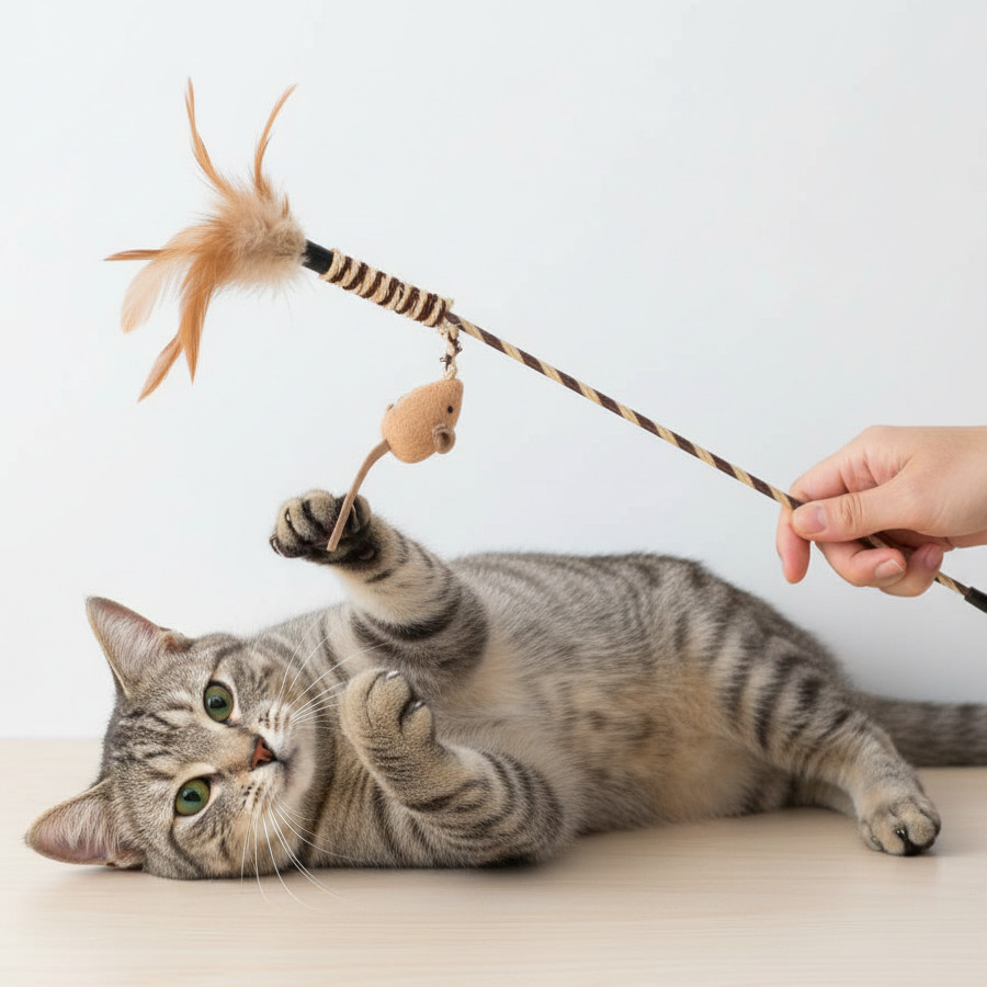 Tootoy! Interactive & Stimulate Vara com rato para gatos