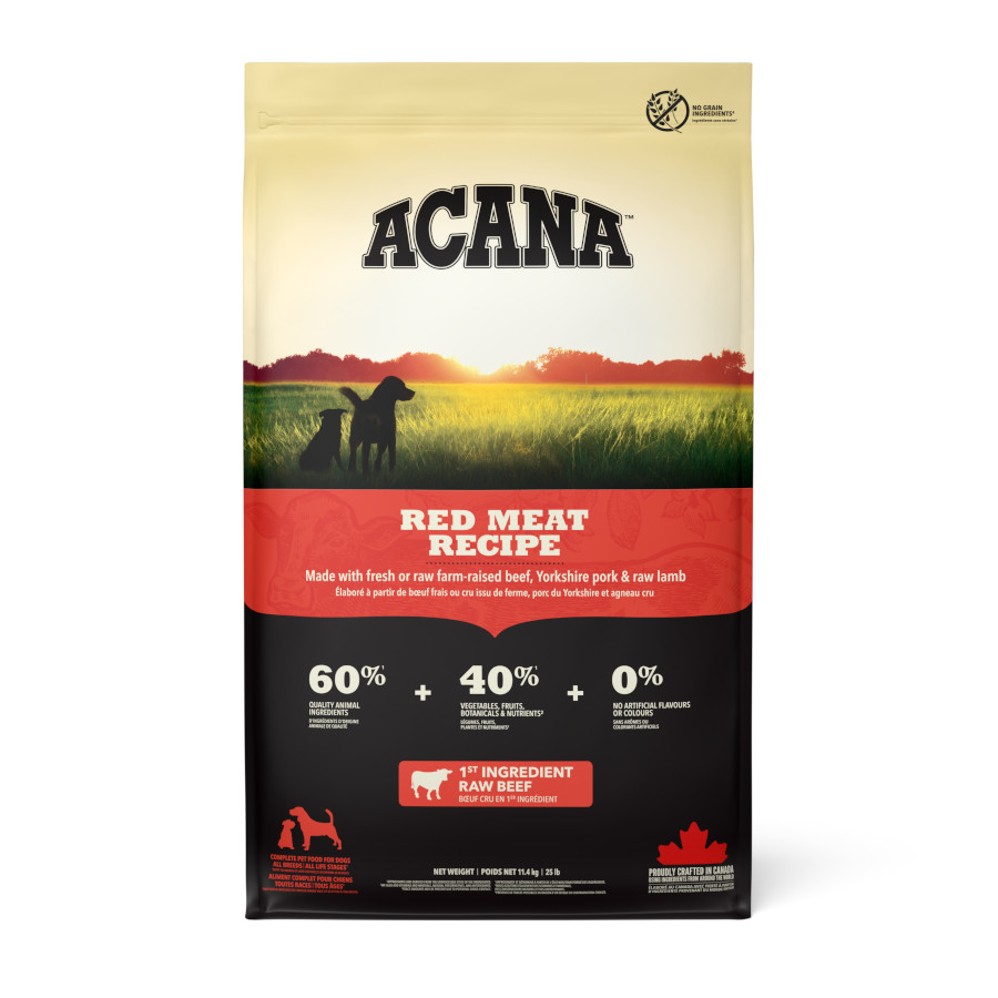11.4 KG 11.4 kg Acana Adult Red Meat ração para cães