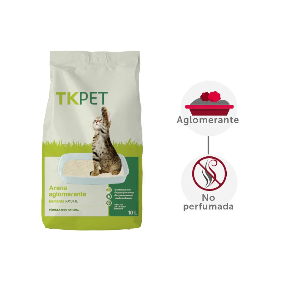 10 L TK-Pet Areia Aglomerante de Bentonite Natural para gatos