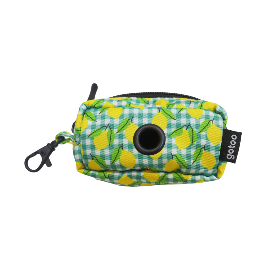 Gotoo Porta-sacos estampado vichy para cão.