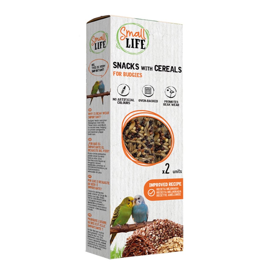 2 barritas Small Life Barritas Snack com Cereais para periquitos