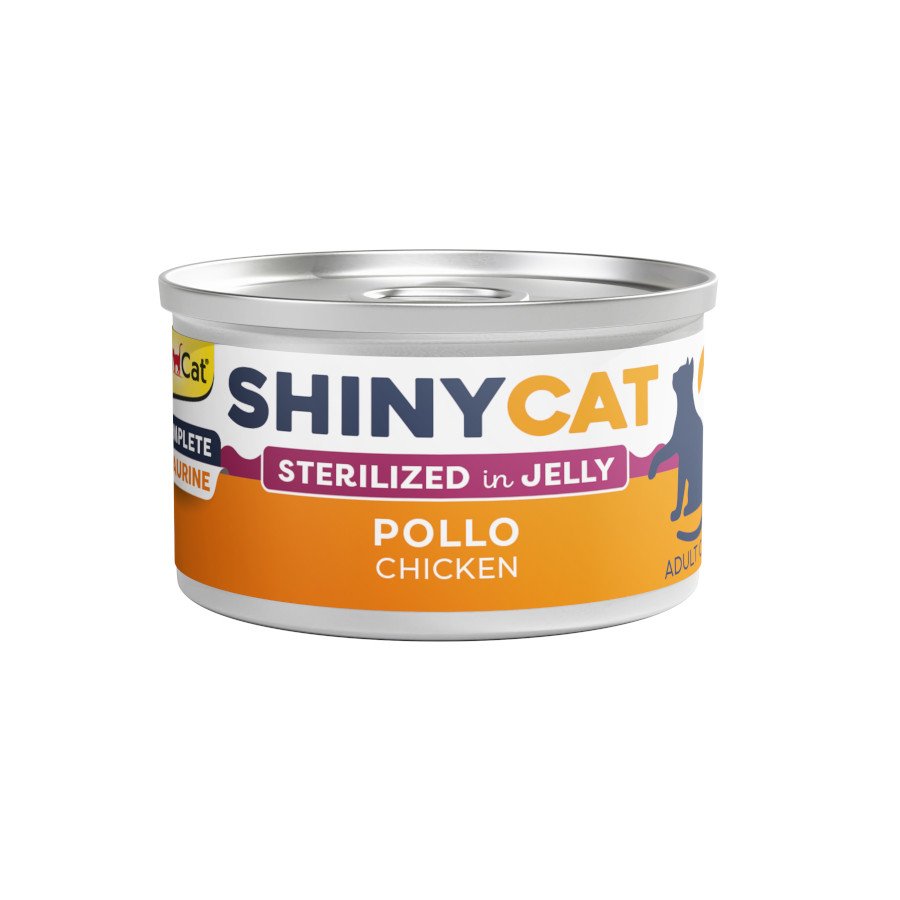 0.09 KG 70 g GimCat Shiny Cat pollo en gelatina lata para gatos