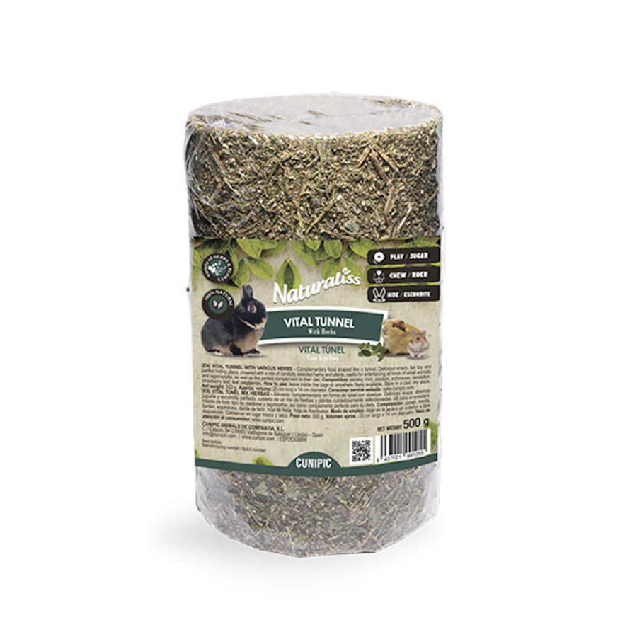 0.185 KG 0.185 KG Cunipic Naturaliss Vital Túnel Ervas Mistas para roedores