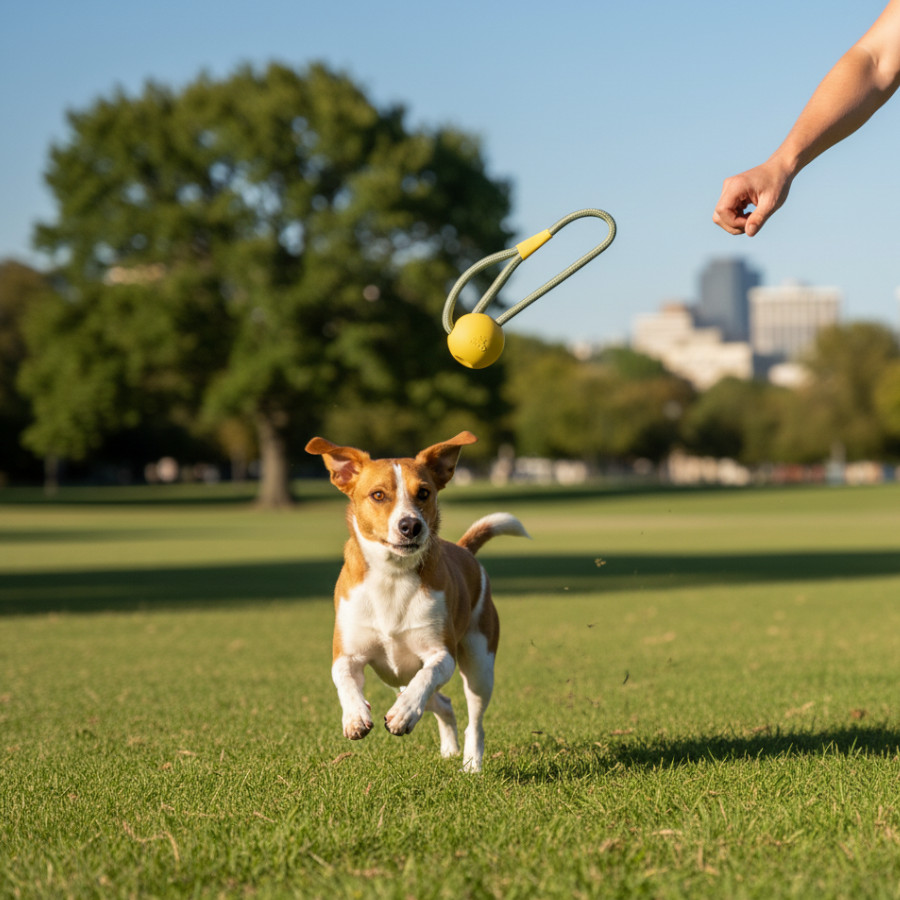 BECO Mordedor bola de lançar amarela para cães