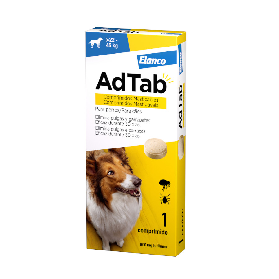 AdTab Comprimidos mastigáveis antiparasitários para cães
