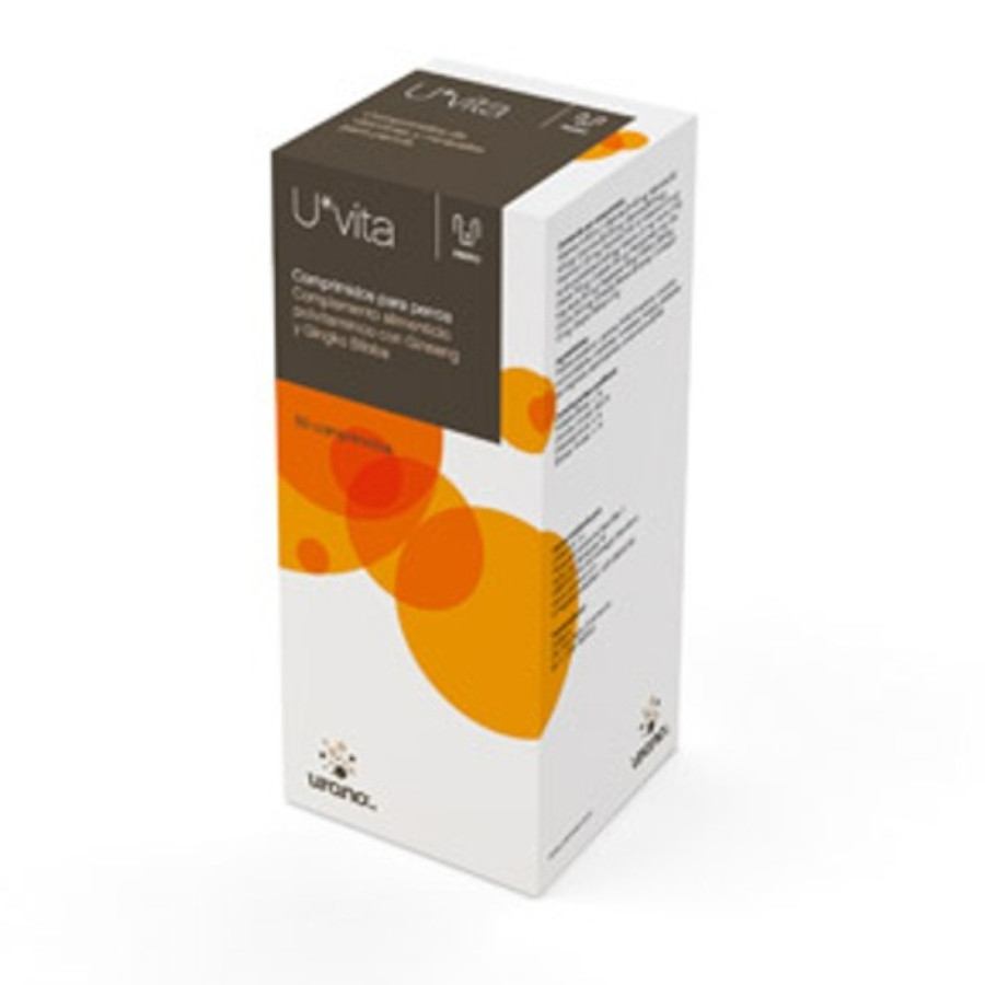 0.09 KG 50 comprimidos Urano Vet U-Vita Suplemento Vitamínico em Comprimidos para cães