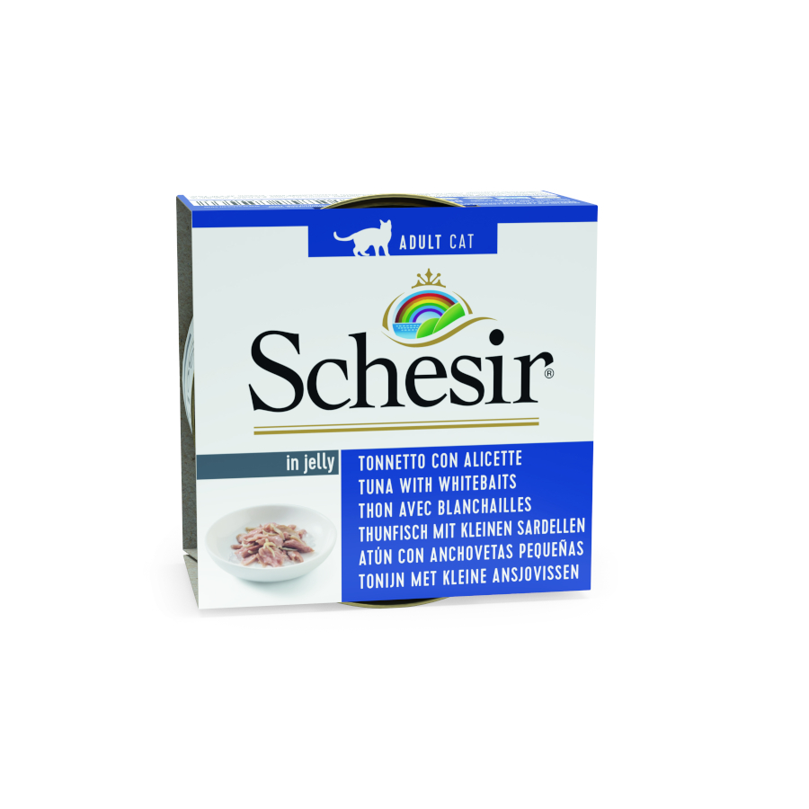 85 g Schesir Adult Atum com Anchovas em lata para gatos