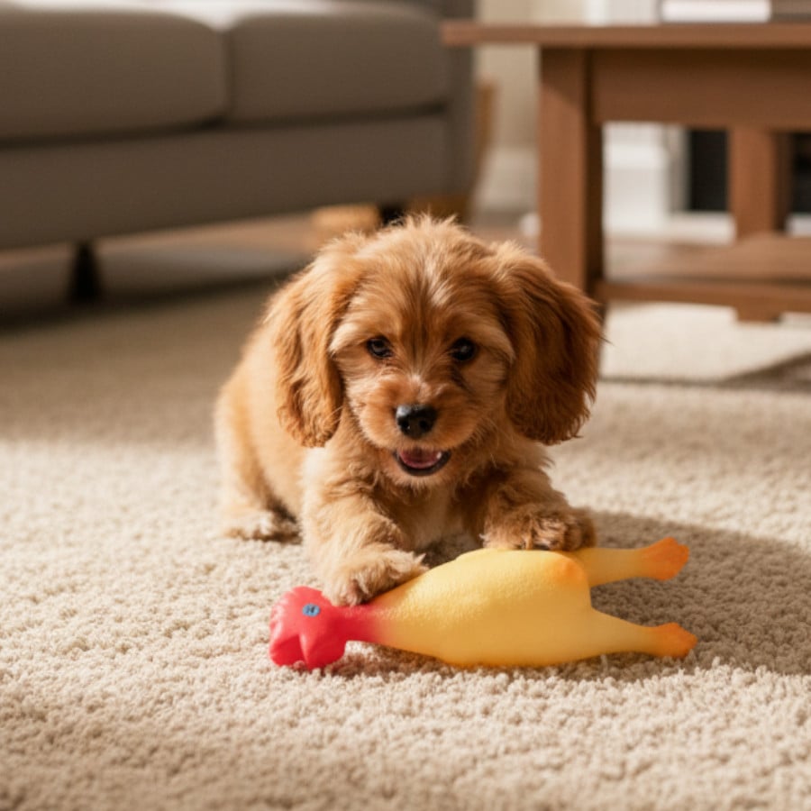 Tootoy! Chew Brinquedo galinha de quinta para cães