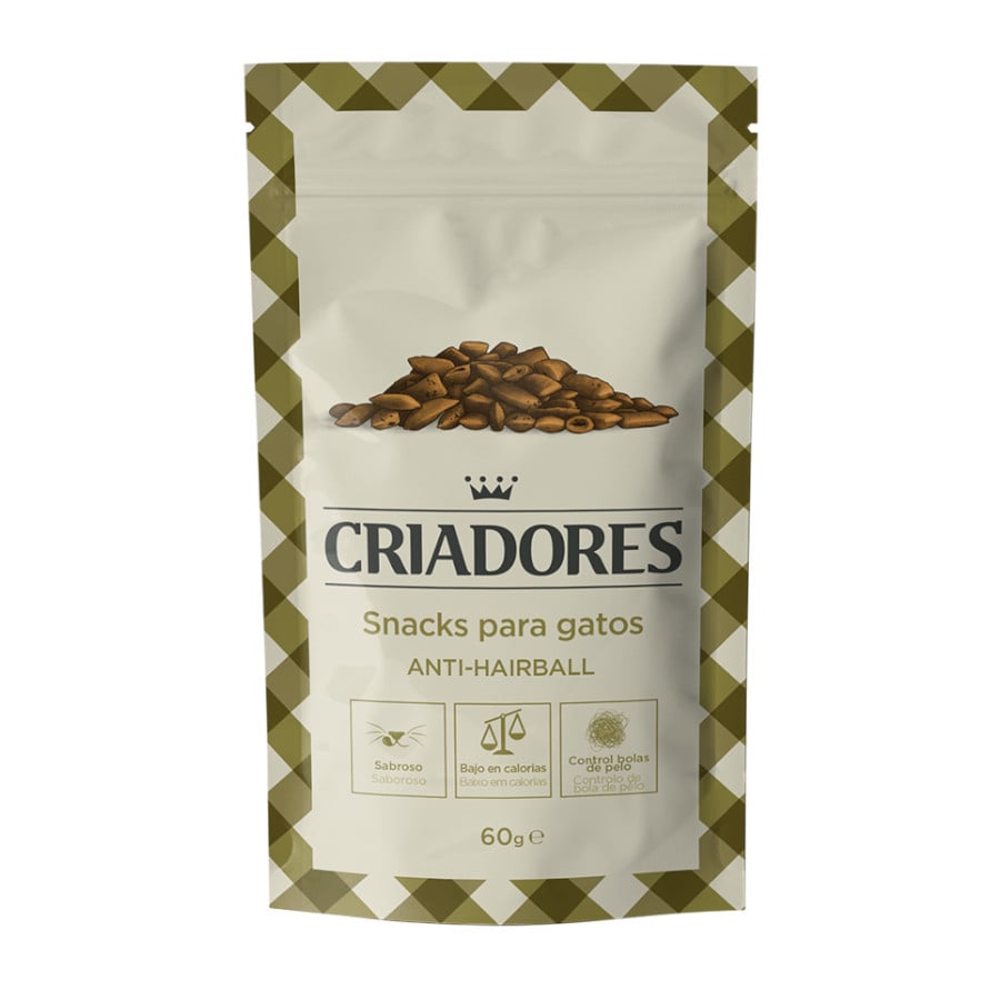 6 pacotes x 60 g Criadores Snacks Anti-Hairball para gatos Pack poupança!
