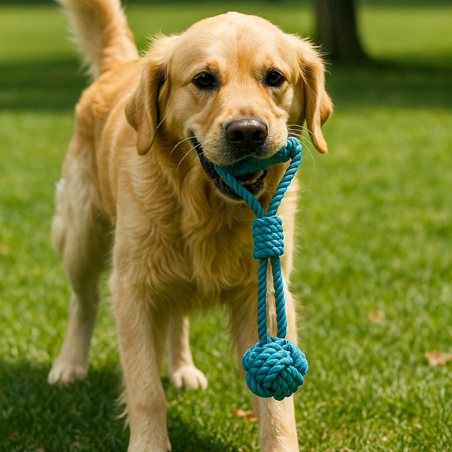 Tootoy! Pull Mordedor corda com bola e pega para cães