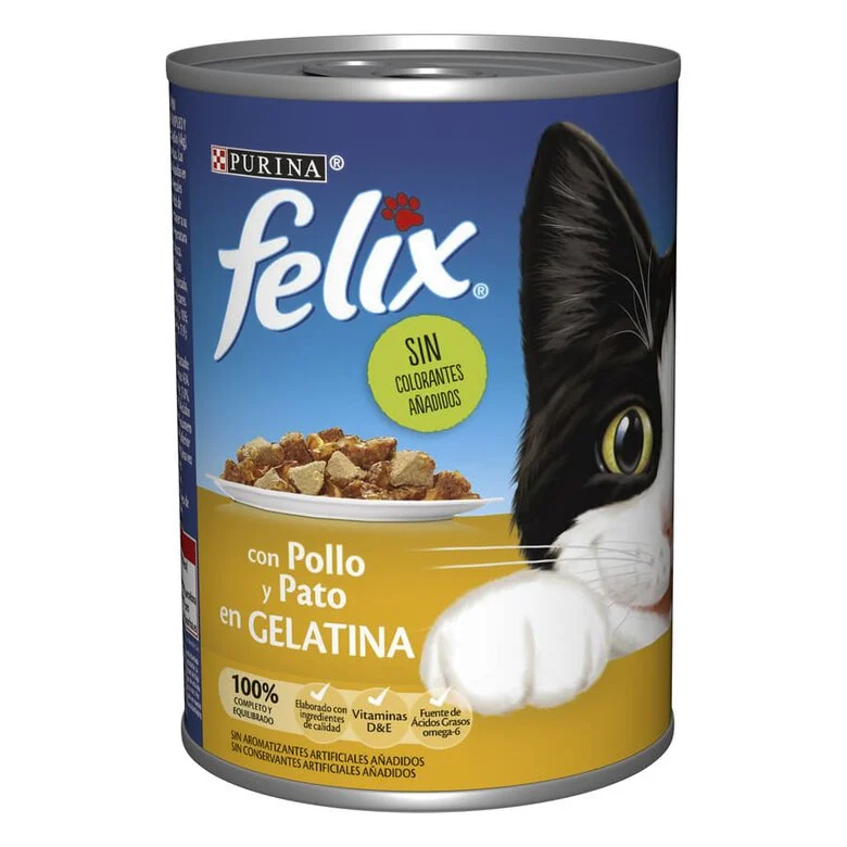 0.4 KG Purina Felix frango e pato lata para gatos