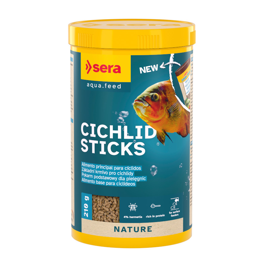 1 L Sera Cichlid Nature Sticks para peixes