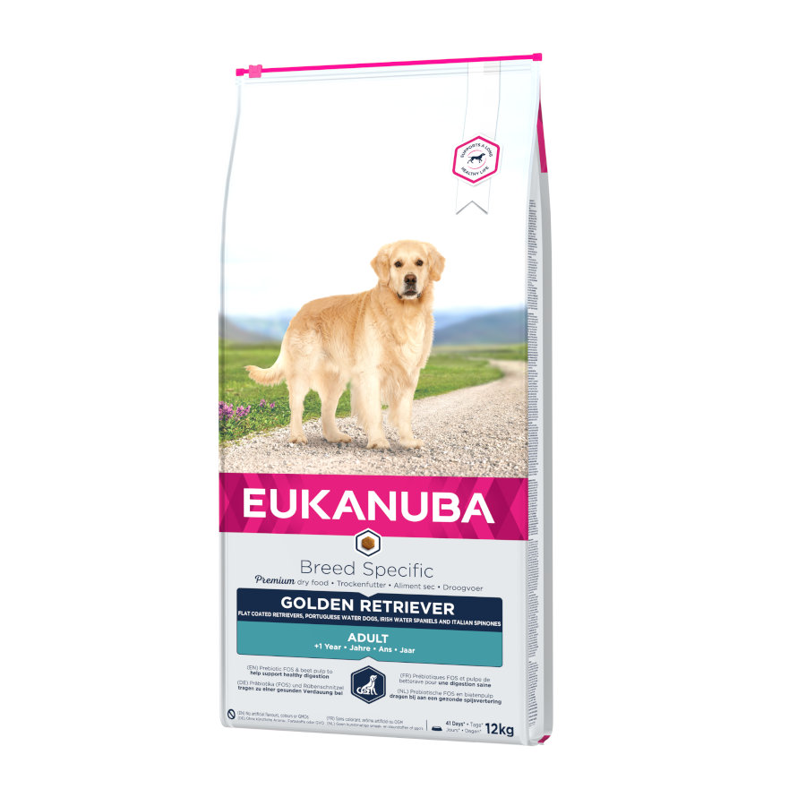 2 x 12 kg Eukanuba Breed Specific Golden Retrievers ração para cães Pack poupança!
