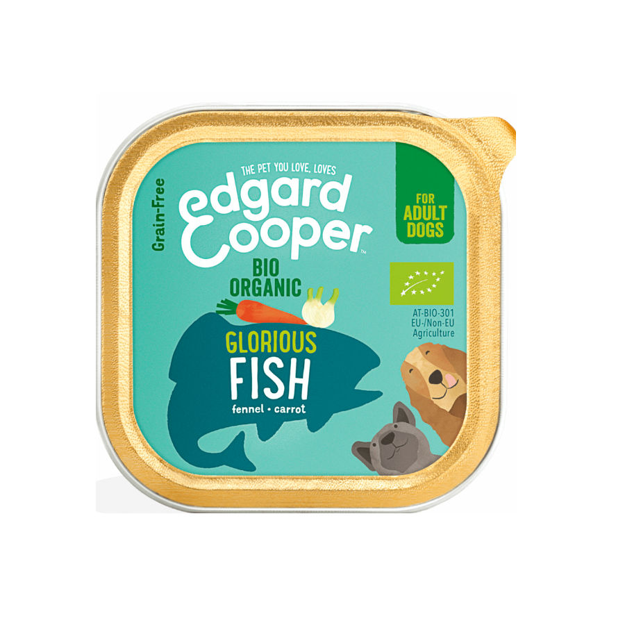 24 terrinas x 100 g Edgard Cooper Bio Organic peixe terrina para cães Pack poupança!