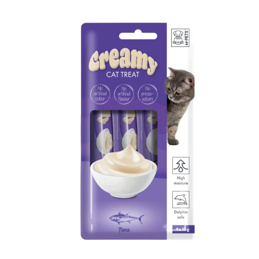 0.06 KG 4 sobres x 15 g M-Pets Creamy Atún snack para gatos