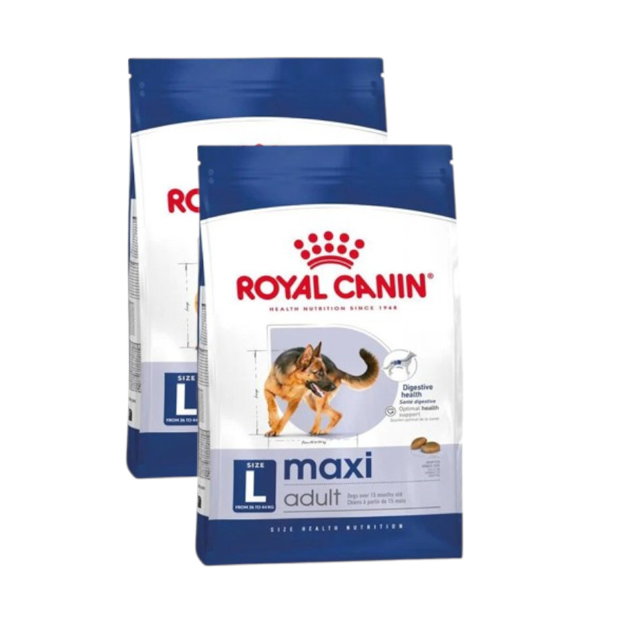2 x 15 kg Royal Canin Maxi Adult ração para cães Pack poupança!