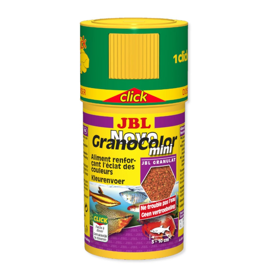 0.1 L JBL NovoGranoColor Mini Grânulos para peixes de água doce
