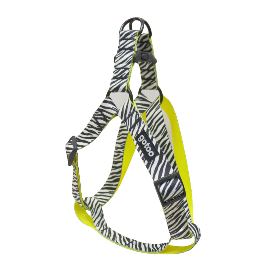 Gotoo Peitoral estampado zebra para cães