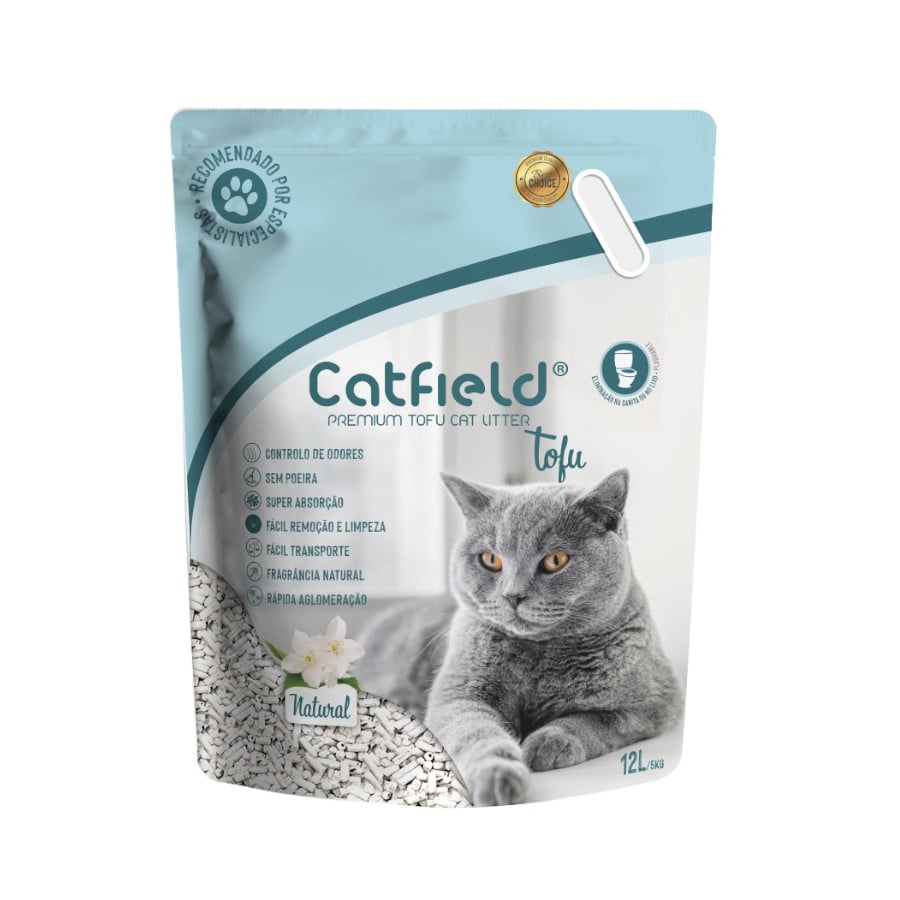 Catfield Tofu Areia Aglomerante Natural para gatos