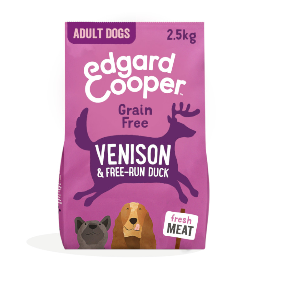 2.5 kg Edgard & Cooper Adult ração Veado e Pato para cães