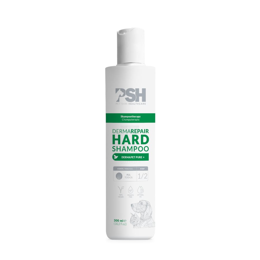 300 ml PSH Derma Repair Hard Champô para cães e gatos