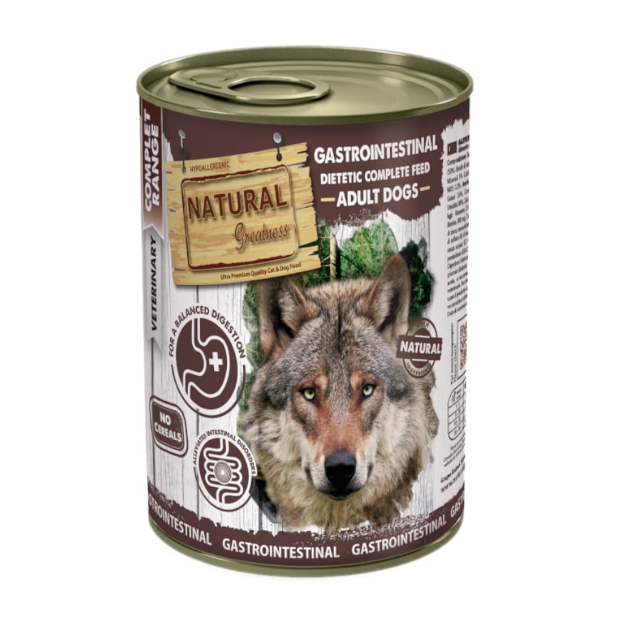 0.4 KG Natural Greatness Gastrointestinal Comida Húmida para cães