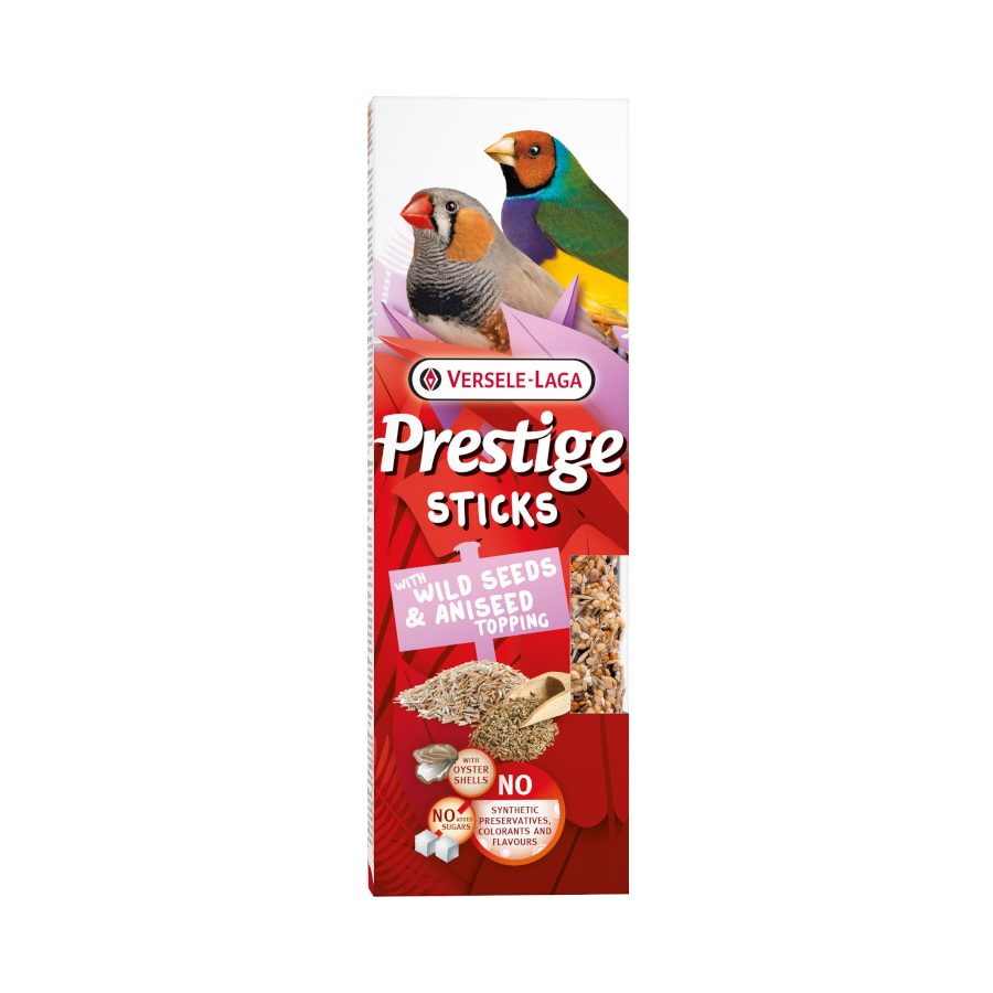 0.06 KG Versele-Laga Prestige Sticks Nozes e Passas para pássaros exóticos