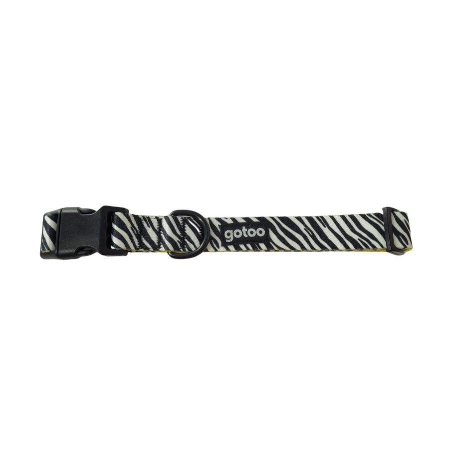 Gotoo Coleira estampada zebra para cães