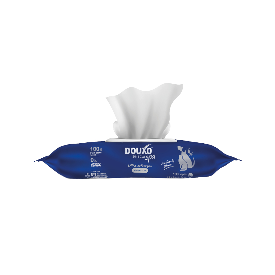 0.45 KG Toalhetes multiusos Ceva Douxo Spa para cães e gatos