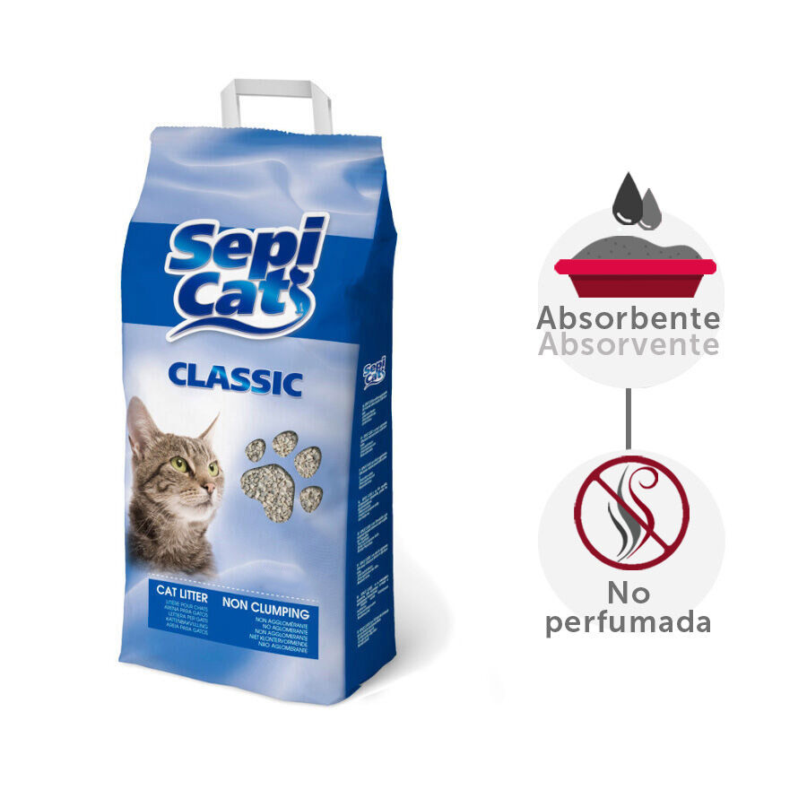 2 x 16 L Sepicat Natural Areia Absorvente para gatos Pack poupança!