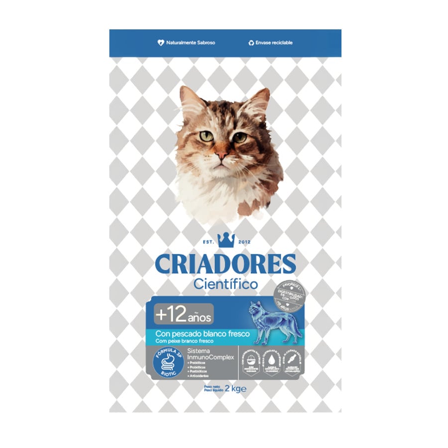 Criadores Científico Senior +12 Ração de peixe para gatos