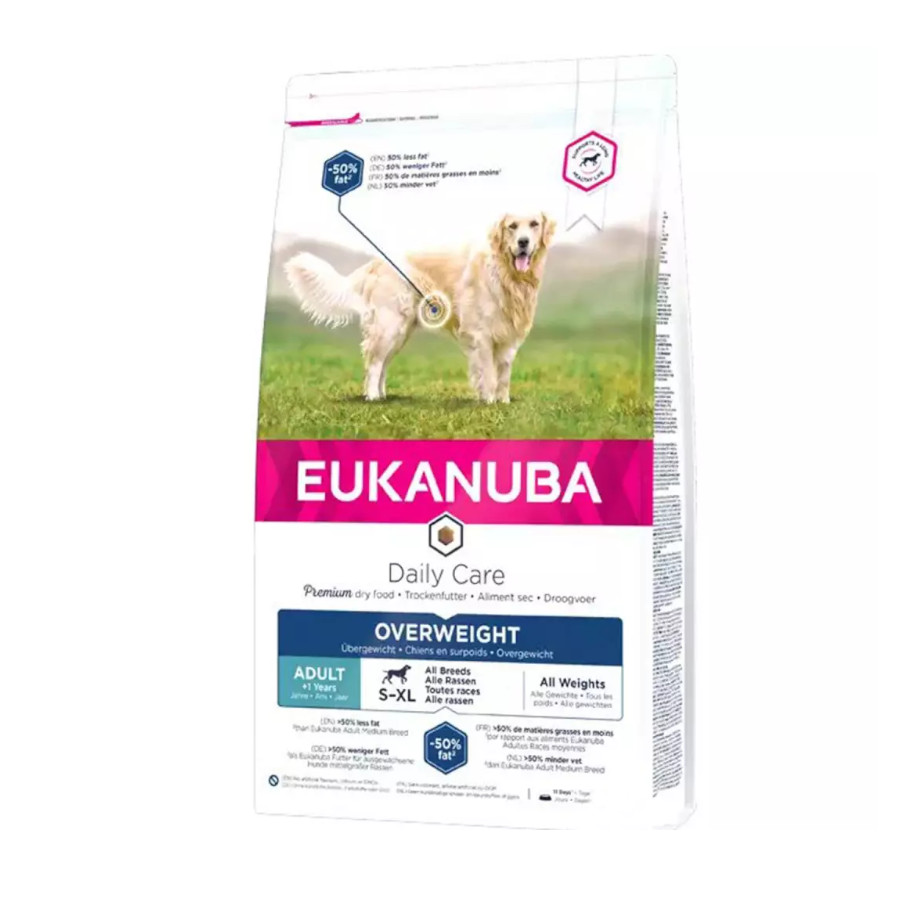 2 x 12 kg Eukanuba Adult Daily Care Overweight Sterilized para cães Pack poupança!