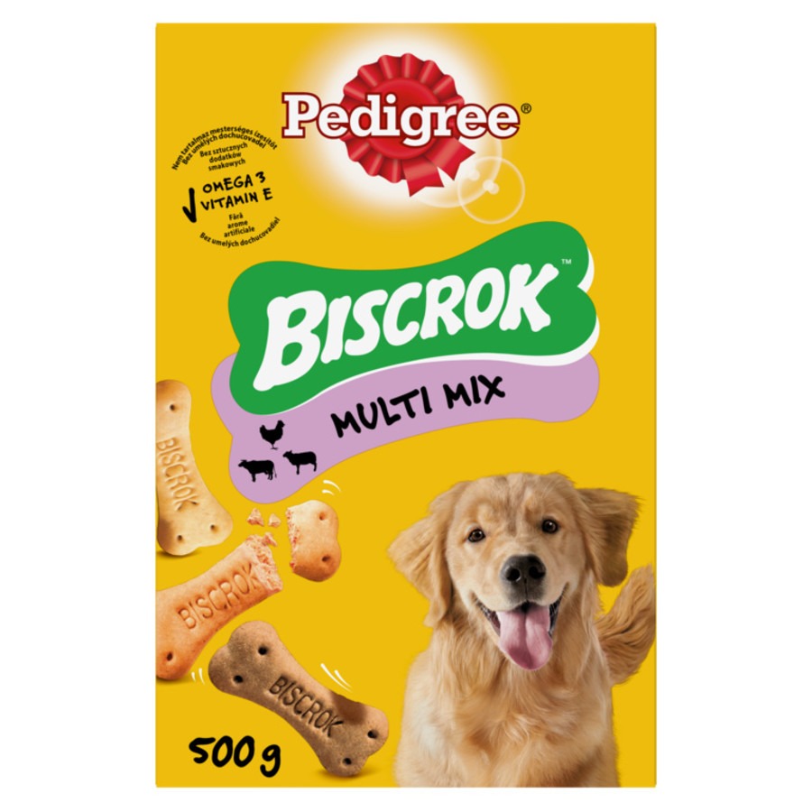 1 kg Pedigree Biscoitos Biscrock de 3 Sabores para Cães