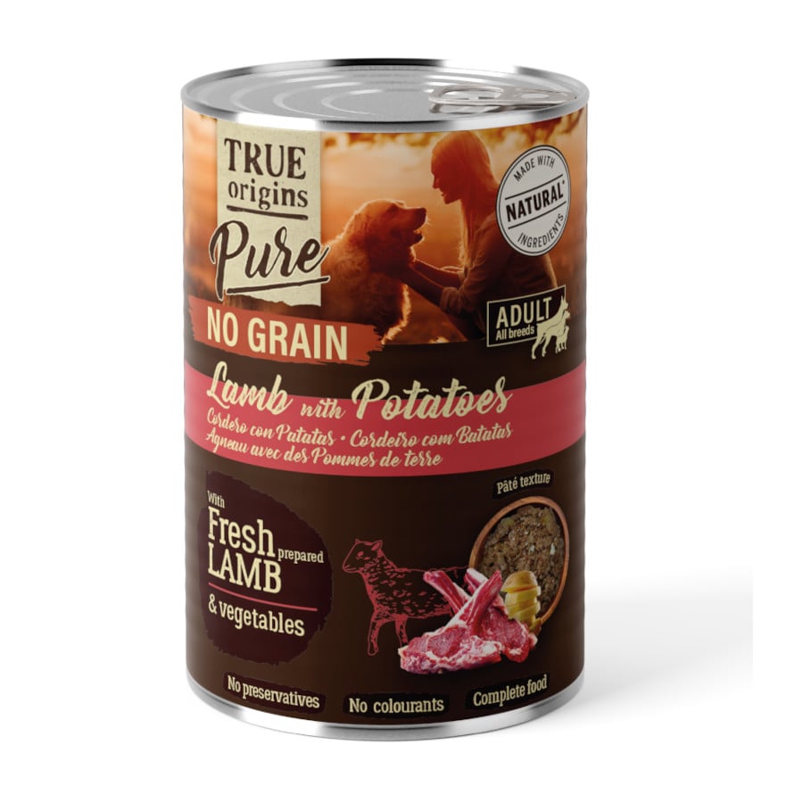 0.4 KG 400 g True Origins Pure Adulto Cordeiro lata para Cães