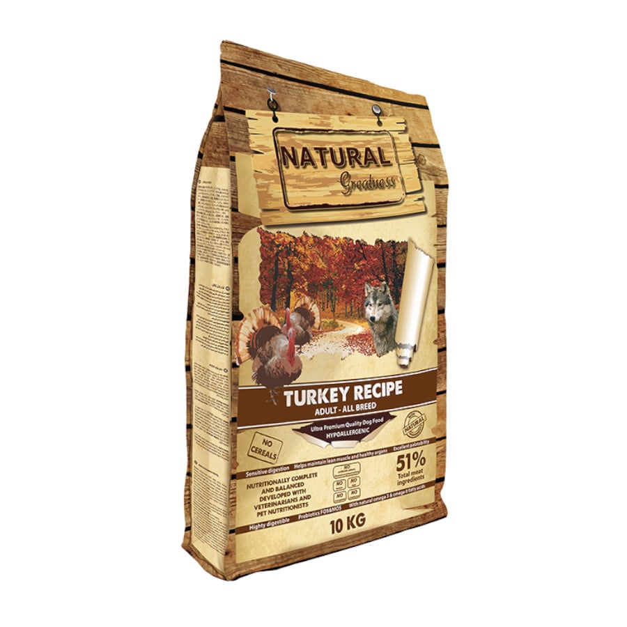 10 KG Natural Greatness Sensitive Peru ração para cães