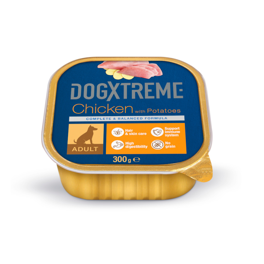 0.3 KG Dogxtreme Adult Frango e Batatas terrina para cães
