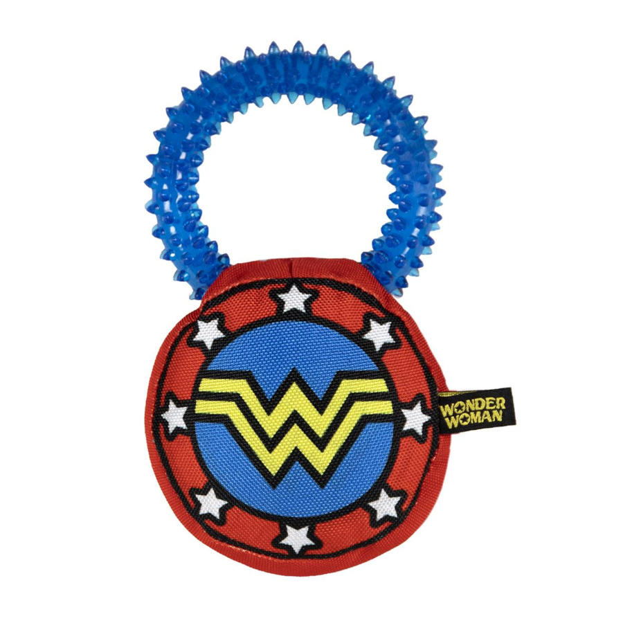 DC Comics Wonder Woman Anel Mordedor com Peluche para cães