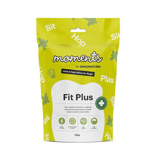 2 pacotes x 150 g Moments Biscoitos Fit Plus para cães Pack poupança!