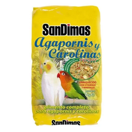 SanDimas comida para agapornis Fischer e calopsitas