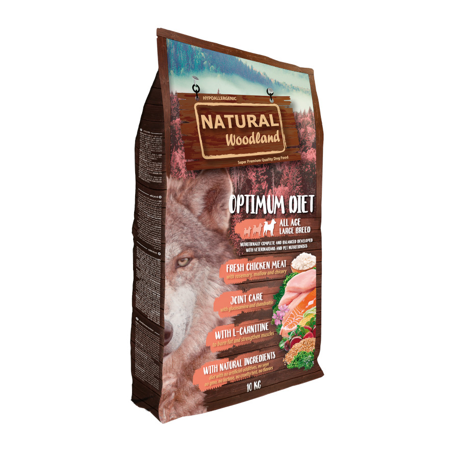 10 kg Natural Woodland Optimum Diet Hypoallergenic Ração para cães