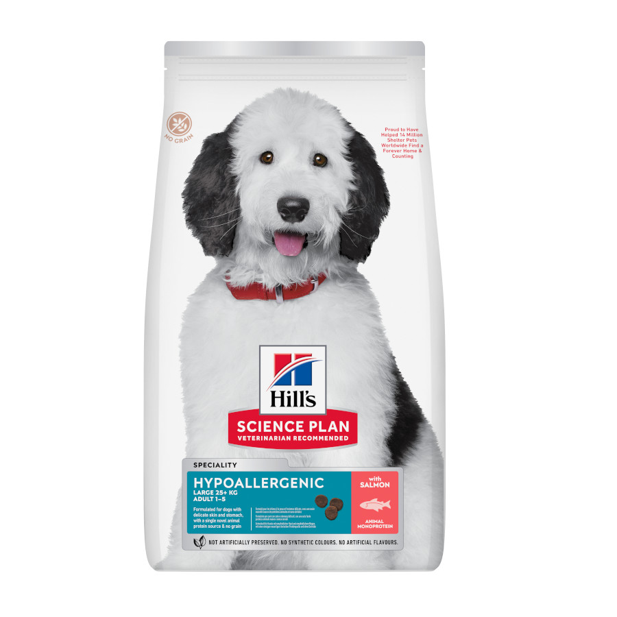 14 kg Hill's Science Plan Hipoalergénico Large Salmão ração para cães