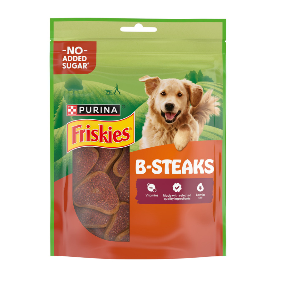 2 pacotes x 150 g Friskies Biscoitos B-Steaks para cães Pack poupança!