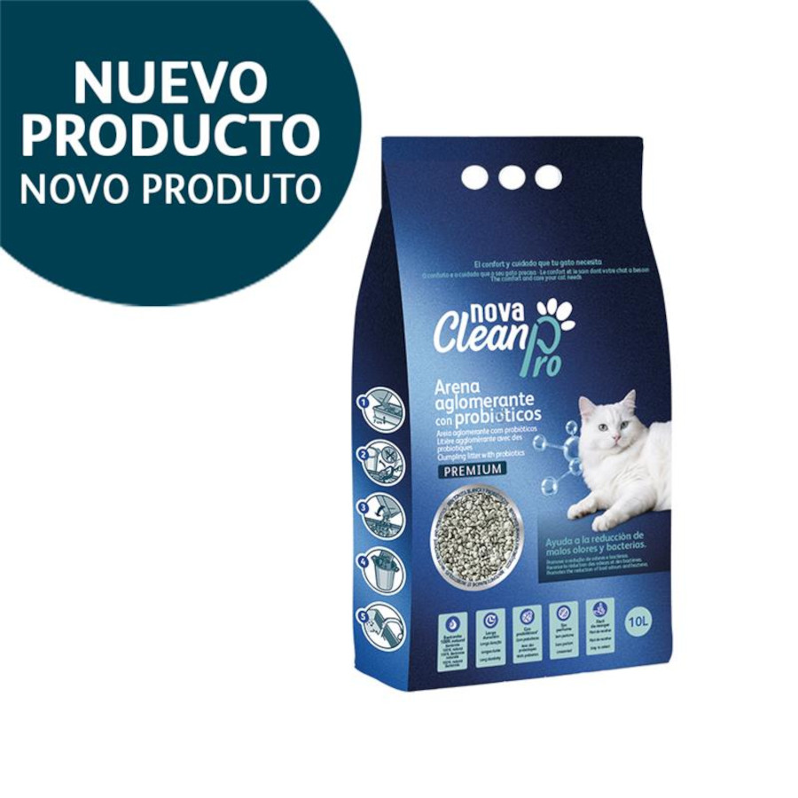 2 x 10 L Nova Clean Pro Areia Probiótica para gatos - Pack poupança!